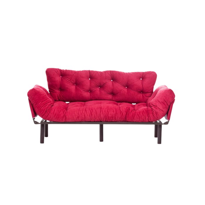 Canapea extensibila NITTA, 3 locuri, bordo, 185x70x85 cm