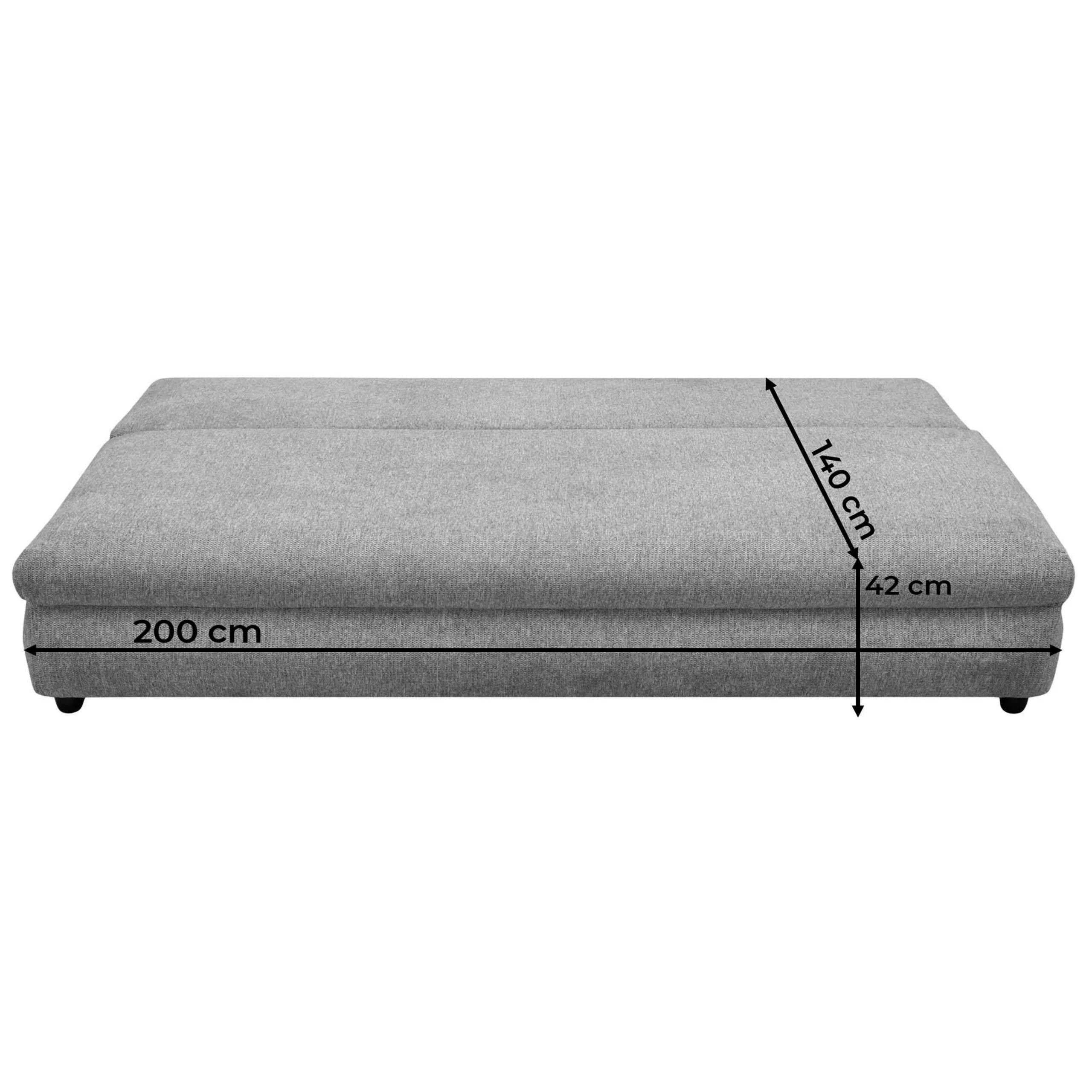 Canapea extensibila OLIMP, 3 locuri, cu arcuri si lada depozitare, bej inchis, 203x100x85 cm [12]
