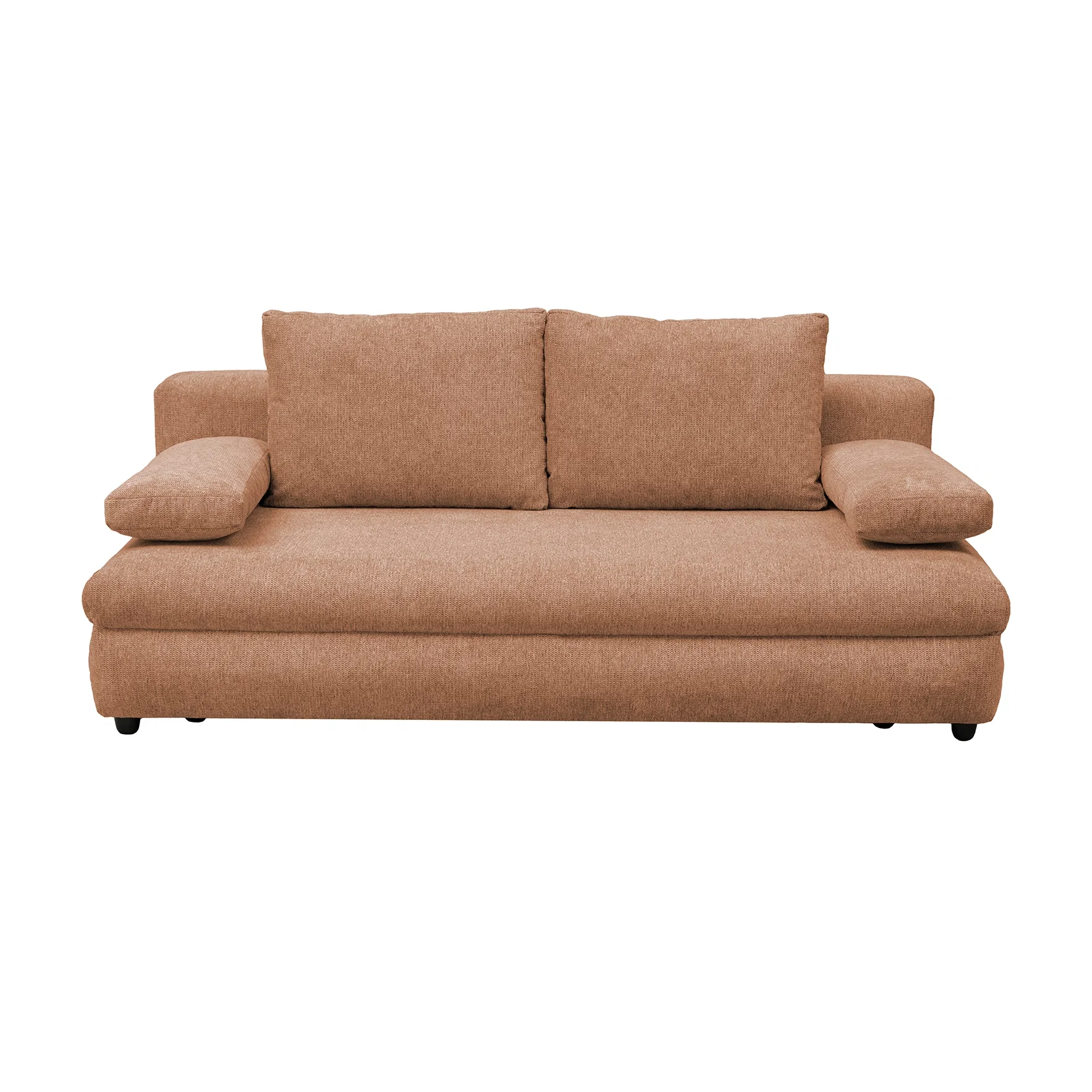 Canapea extensibila OLIMP, 3 locuri, cu arcuri si lada depozitare, bej inchis, 203x100x85 cm [1]