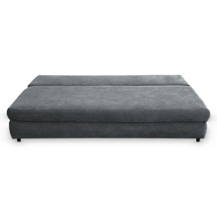 Canapea extensibila OLIMP, 3 locuri, cu arcuri si lada depozitare, maro, 203x100x85 cm [3]