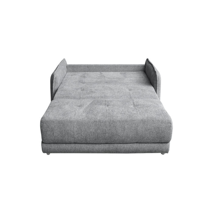 Canapea extensibila PARMA, 2 locuri, cu arcuri si lada depozitare, gri, 145x110x90 cm [3]