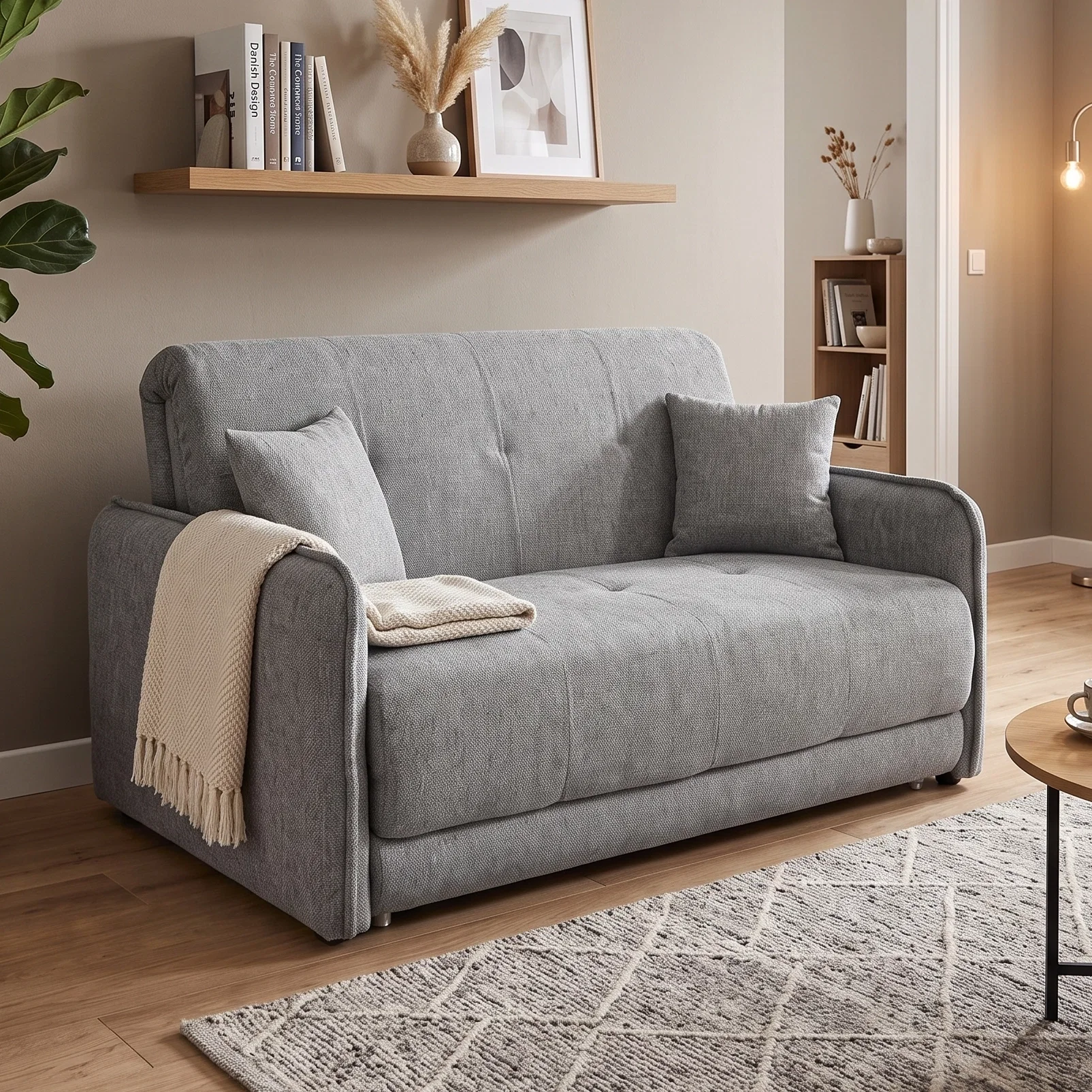 Canapea extensibila PARMA, 2 locuri, cu arcuri si lada depozitare, 145x110x90 cm [2]