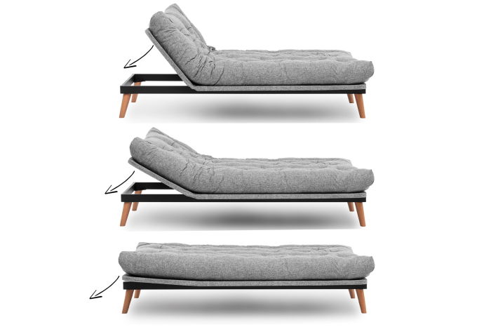 Canapea extensibilă SAKI, 3 locuri, 185x82x92 cm [14]