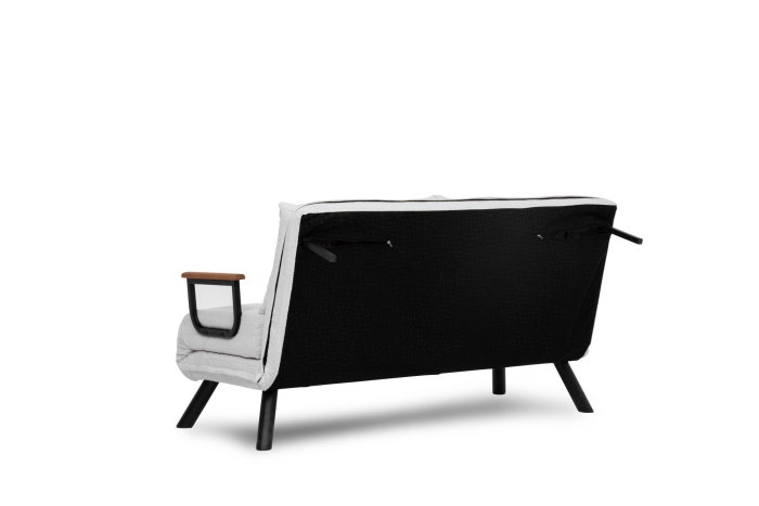 Canapea extensibila SANDO, 2 locuri, gri si alb 133x78x78 cm [17]