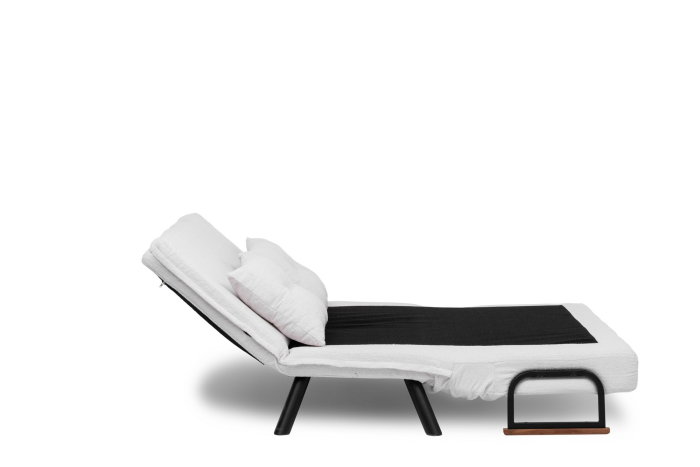 Canapea extensibila SANDO, 2 locuri, gri si alb 133x78x78 cm [14]