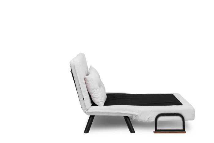 Canapea extensibila SANDO, 2 locuri, gri si alb 133x78x78 cm [10]