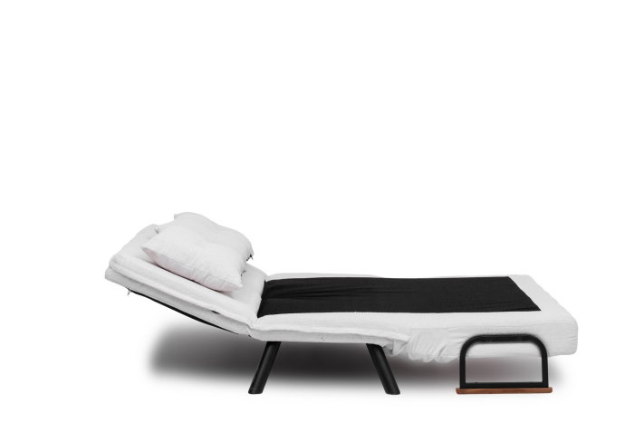 Canapea extensibila SANDO, 2 locuri, gri si alb 133x78x78 cm [13]