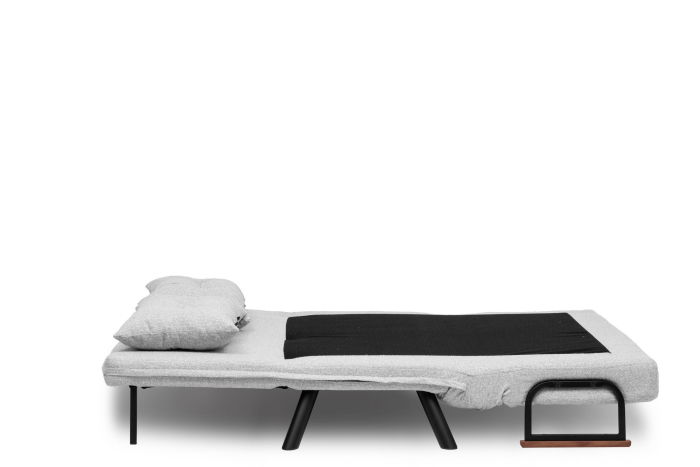 Canapea extensibila SANDO, 2 locuri, gri si alb 133x78x78 cm [15]