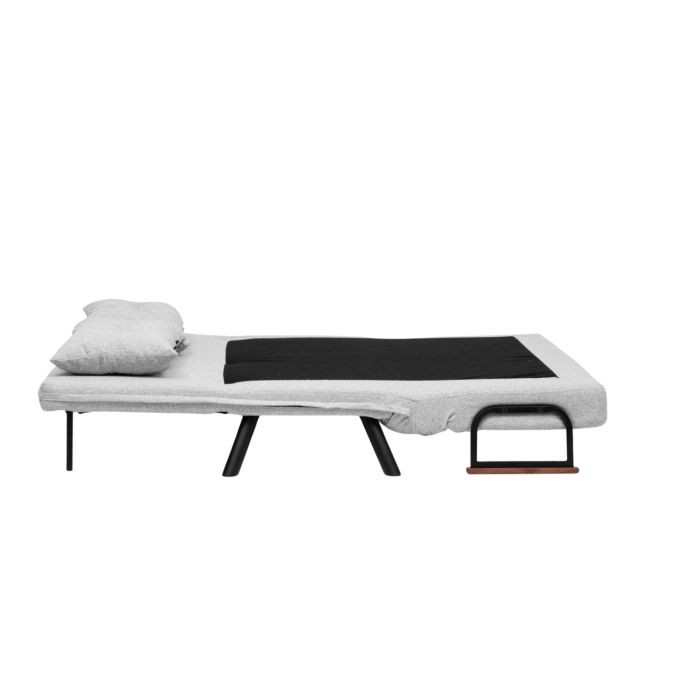 Canapea extensibila SANDO, 2 locuri, gri si alb 133x78x78 cm [15]