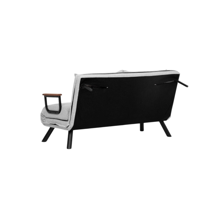 Canapea extensibila SANDO, 2 locuri, gri si alb 133x78x78 cm [17]