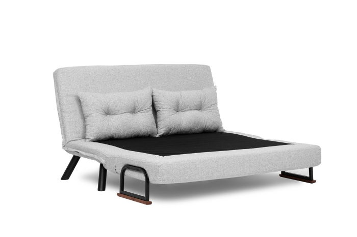 Canapea extensibila SANDO, 2 locuri, gri si alb 133x78x78 cm [23]