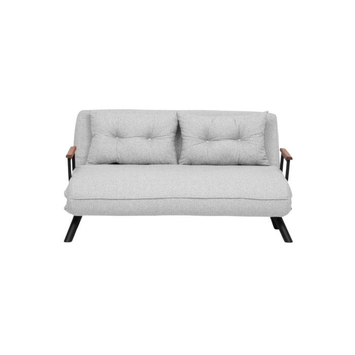 Canapea extensibila SANDO, 2 locuri, gri si alb 133x78x78 cm [10]