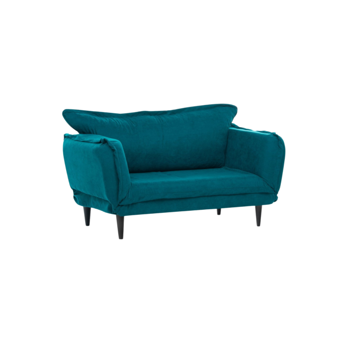 Canapea extensibila VINO, 2 locuri, verde petrol, 150x60x85 cm