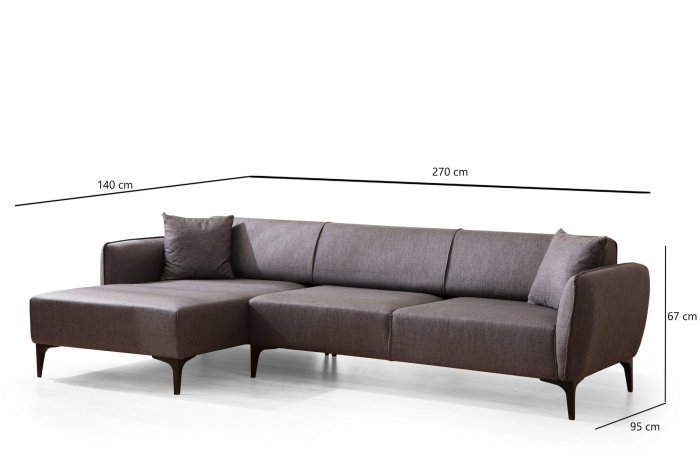 Coltar fix BELISSIMO, colt stanga sau dreapta, 270x140x67 cm [8]