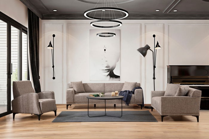 Canapea fixa PETRA, 3 locuri, 215x86x87 cm [7]