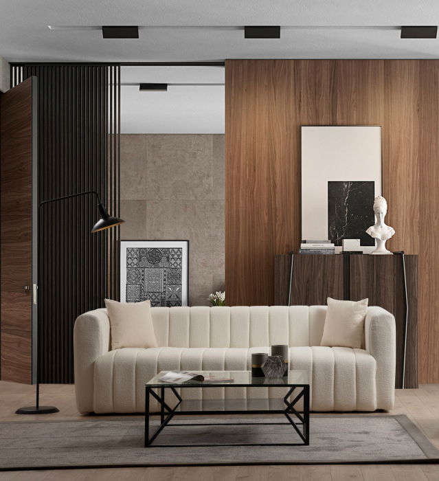 Canapea fixa ROYAL, 3 locuri, 225x90x75 cm [2]