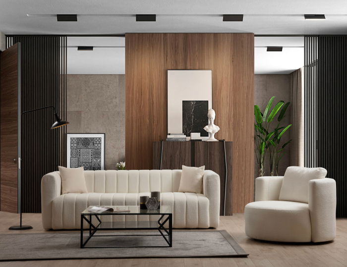 Canapea fixa ROYAL, 3 locuri, 225x90x75 cm [3]