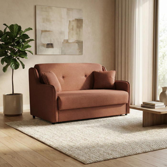 Canapea GALA extensibila, 2 locuri, cu arcuri si lada depozitare, 143x98x98 cm - ExpoMob [5]