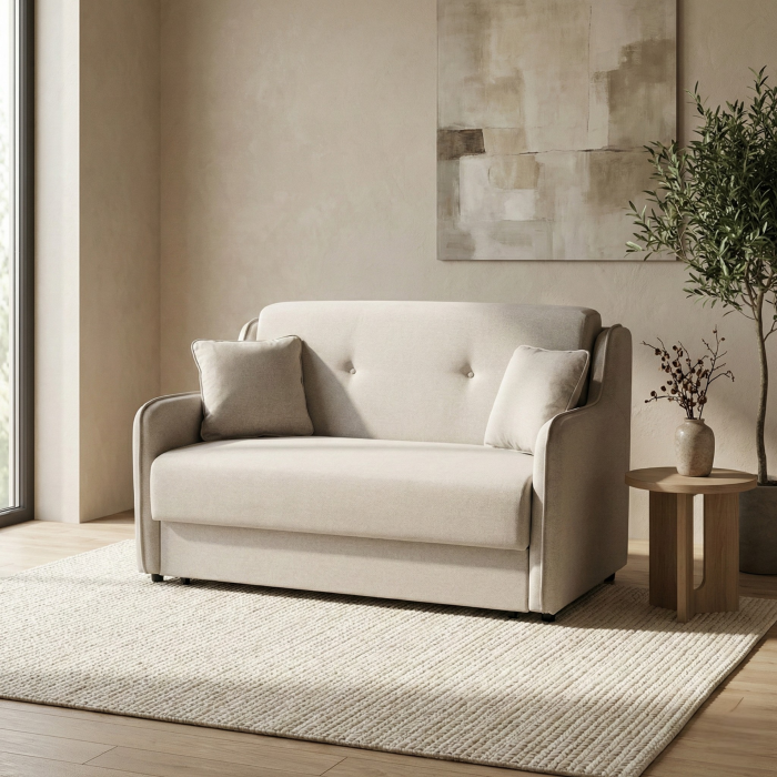 Canapea GALA extensibila, 2 locuri, cu arcuri si lada depozitare, 143x98x98 cm - ExpoMob [5]