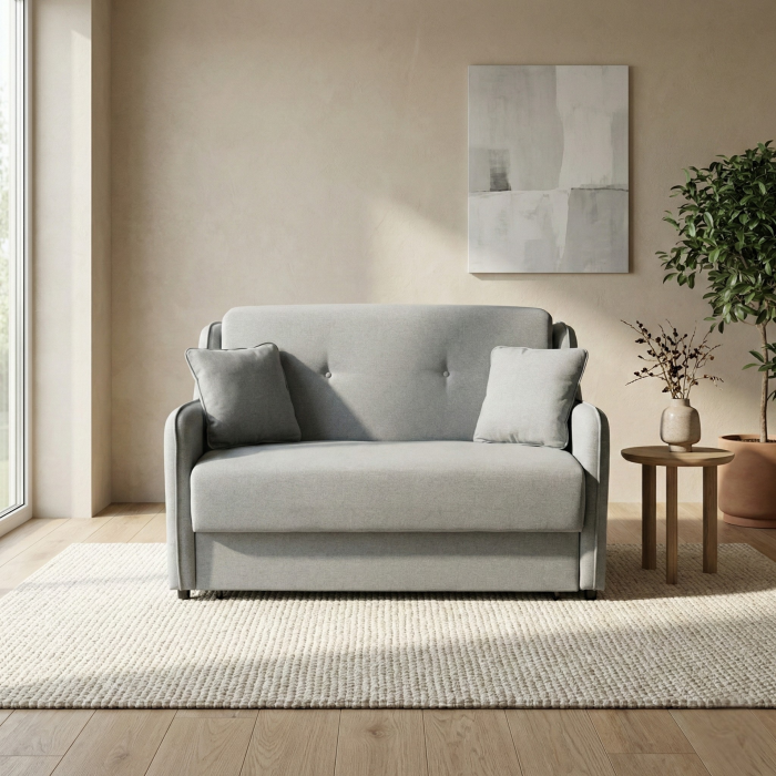 Canapea GALA extensibila, 2 locuri, cu arcuri si lada depozitare, 143x98x98 cm - ExpoMob [5]