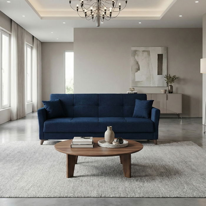 Canapea LOREN extensibila, 3 locuri, cu arcuri si lada depozitare, 203x85x85 cm - ExpoMob [5]