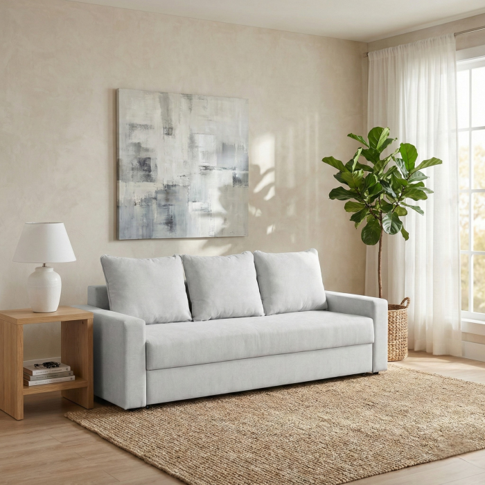 Canapea NICO 2 3L extensibila, 3 locuri, cu arcuri si lada depozitare, 220x90x75 cm - ExpoMob [5]