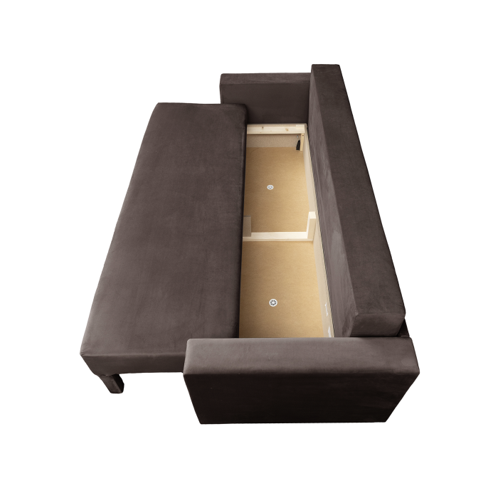 Canapea NICO II extensibila, 3 locuri, cu arcuri si lada depozitare, 220x85x75 cm [4]