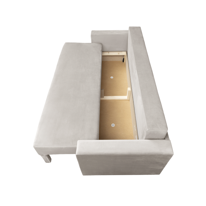 Canapea NICO II extensibila, 3 locuri, cu arcuri si lada depozitare, 220x85x75 cm [4]