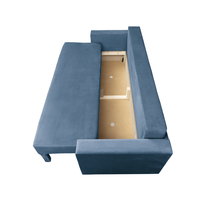 Canapea NICO II extensibila, 3 locuri, cu arcuri si lada depozitare, 220x85x75 cm [4]