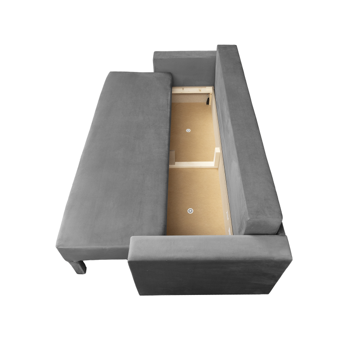 Canapea NICO II extensibila, 3 locuri, cu arcuri si lada depozitare, 220x85x75 cm [4]