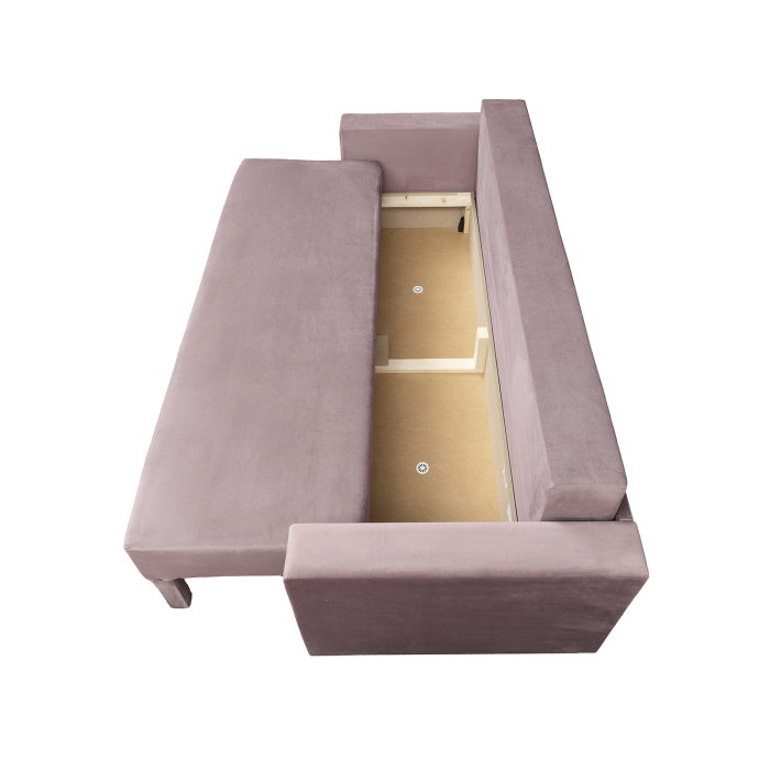Canapea NICO II extensibila, 3 locuri, cu arcuri si lada depozitare, 220x85x75 cm [4]