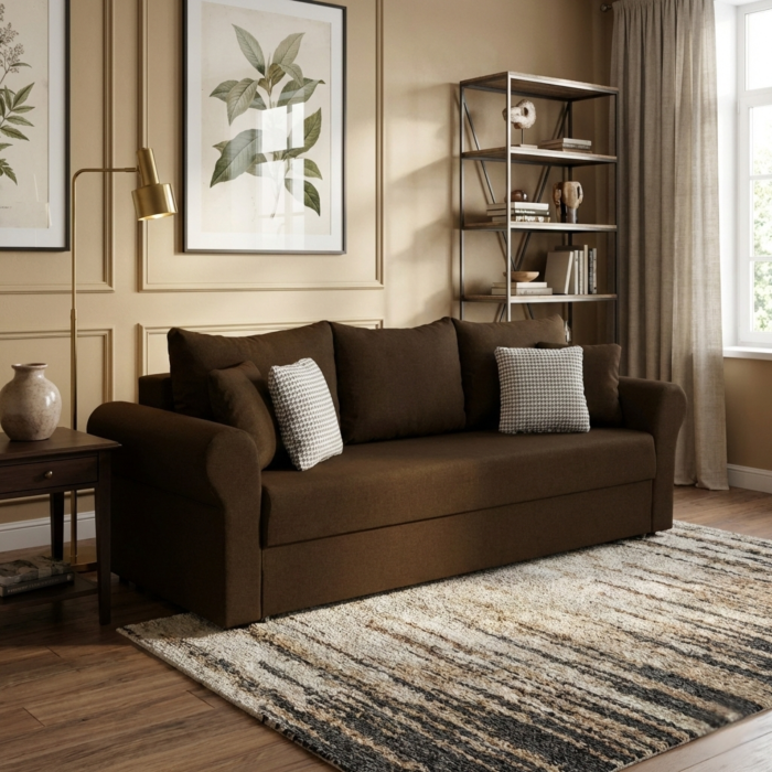 Canapea SARA II extensibila, 3 locuri, cu lada depozitare, 235x90x75 cm - ExpoMob [6]