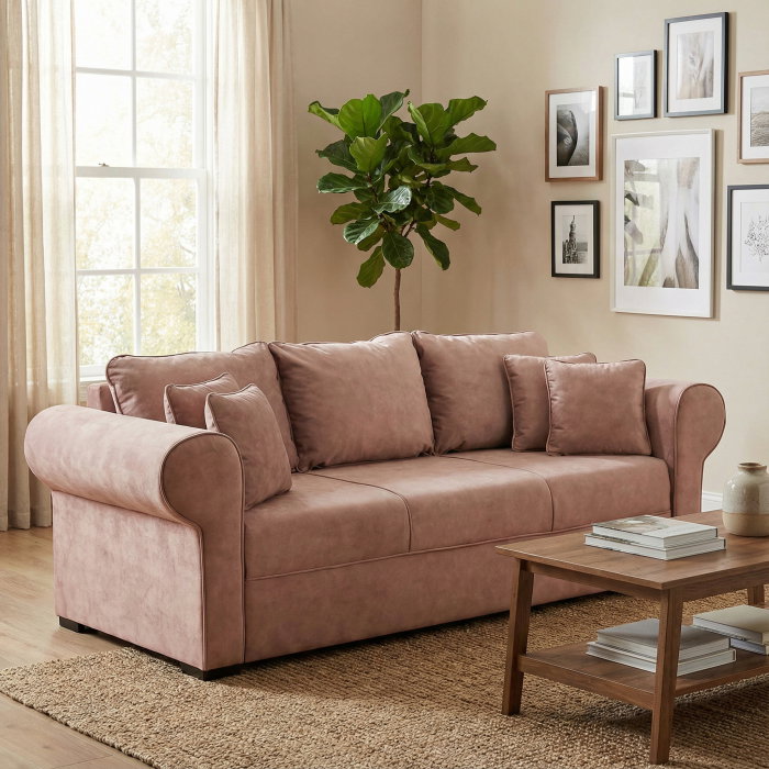 Canapea SEUL extensibila, 3 locuri, cu arcuri si lada depozitare, 250x105x100 cm - ExpoMob [7]