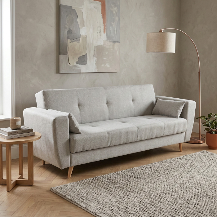 Canapea SIENA extensibila, 3 locuri, cu arcuri si lada depozitare, 230x87x92 cm - ExpoMob [4]