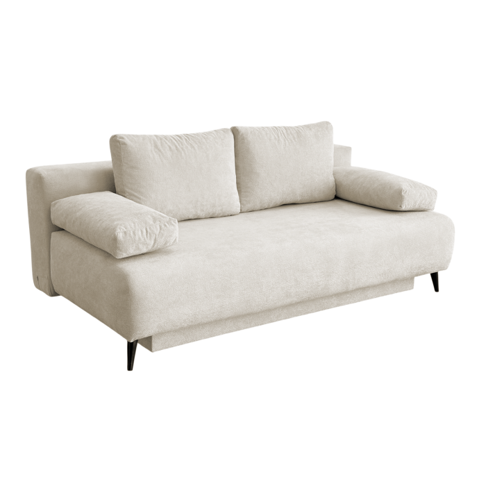 Canapea TIME NEW extensibila, 3 locuri, cu arcuri si lada depozitare, maro, 200x100x90 cm [4]
