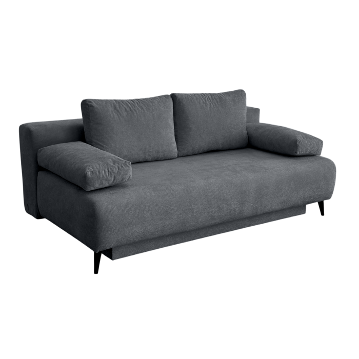 Canapea TIME NEW extensibila, 3 locuri, cu arcuri si lada depozitare, maro, 200x100x90 cm [4]
