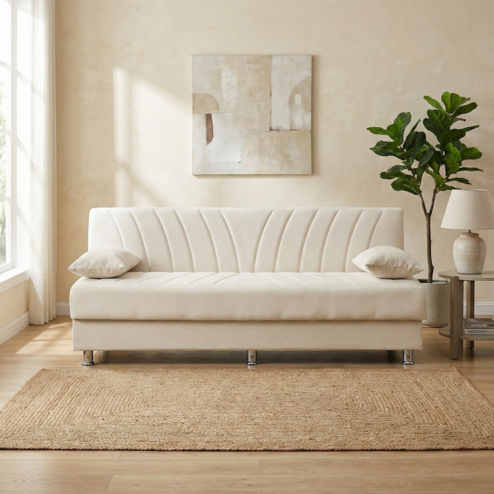 Canapea VALERIA extensibila, 3 locuri, cu arcuri si lada depozitare,190x82x83 cm - ExpoMob [6]