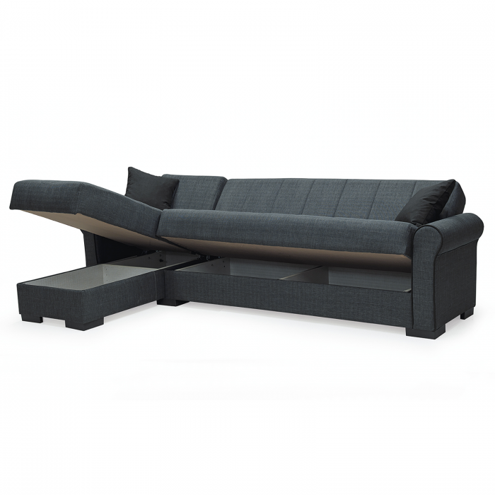 Coltar BORD extensibil, cu lada depozitare, colt interschimbabil, 280x165x84 cm - ExpoMob [3]