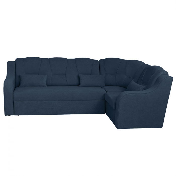 Coltar C3M extensibil, cu lada depozitare, colt interschimbabil, albastru inchis, 270x165x100 cm