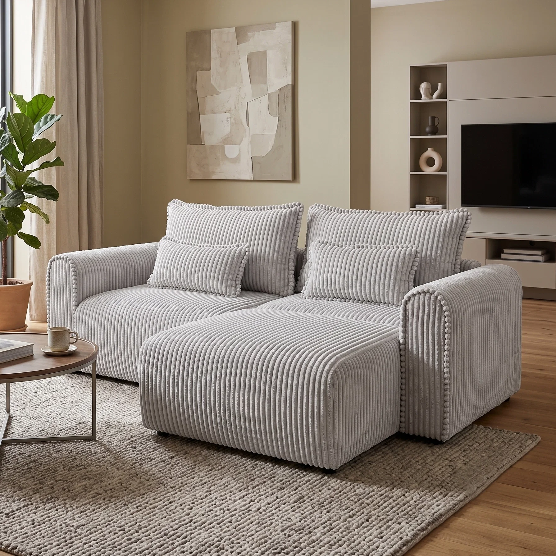 Coltar/Canapea extensibil BELLAGIO, cu arcuri si lada depozitare, colt interschimbabil, 250x125/165x95 cm [2]