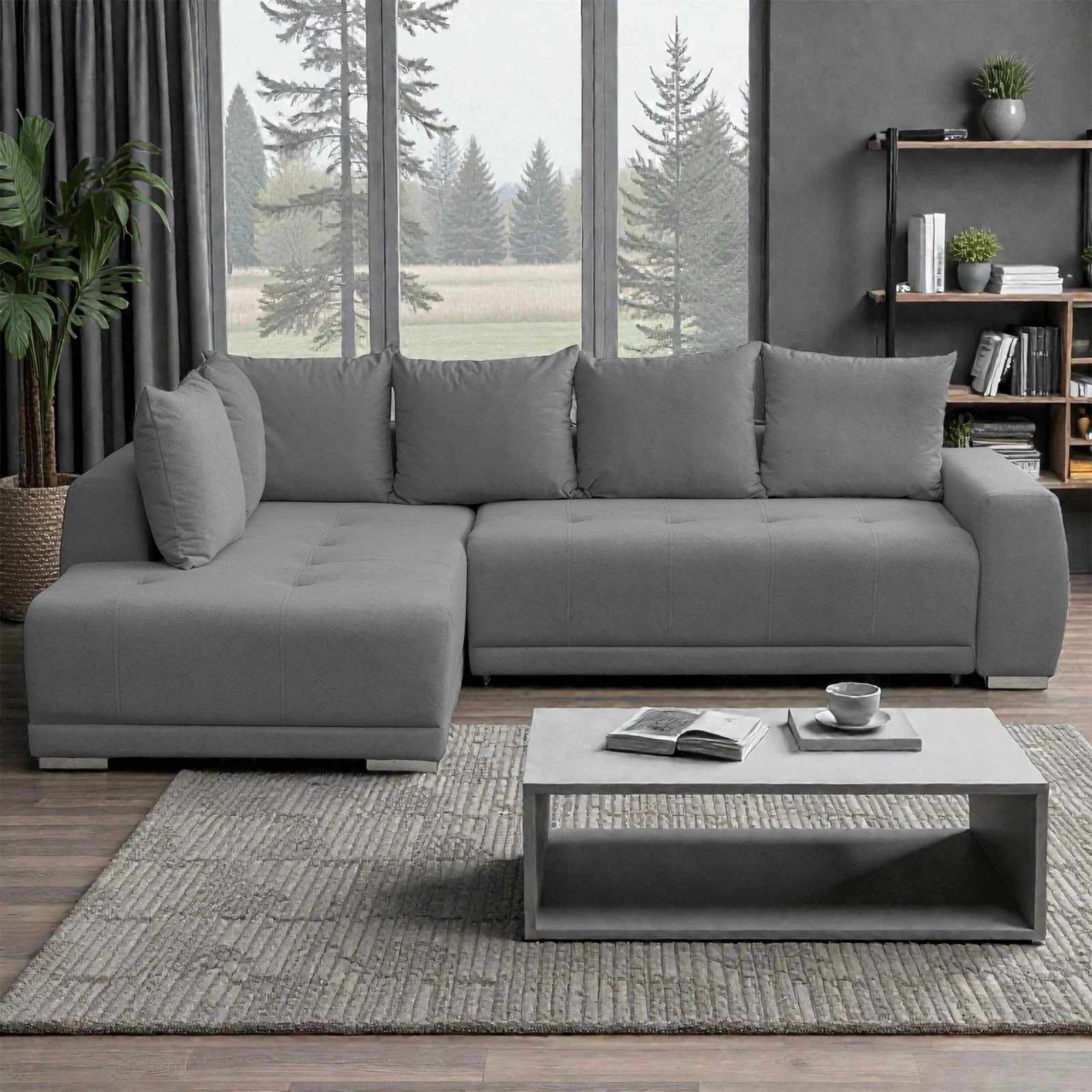 Coltar extensibil MARIBO LC, cu arcuri si lada depozitare, colt stanga sau dreapta, 282x205x92 cm [2]