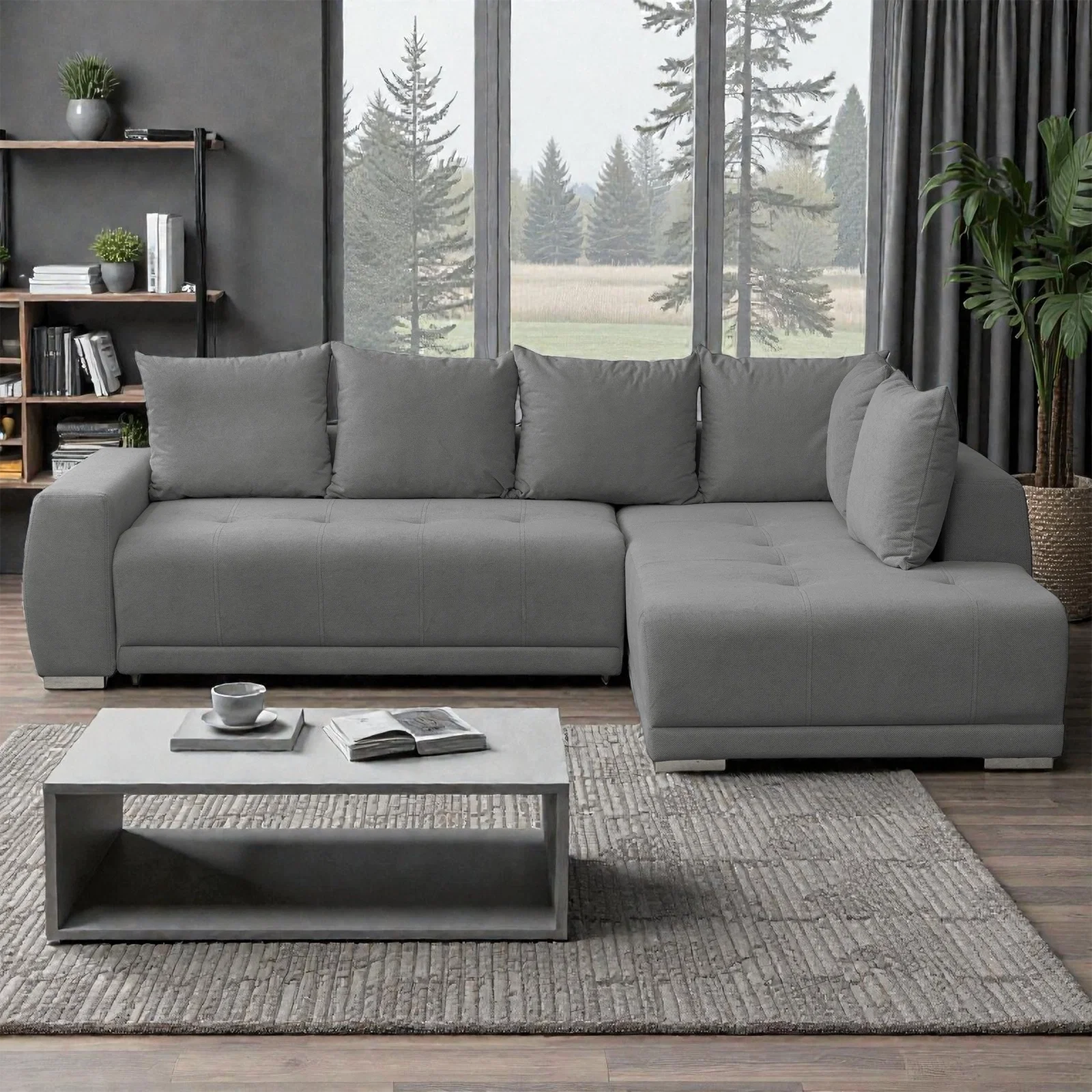 Coltar extensibil MARIBO LC, cu arcuri si lada depozitare, colt stanga sau dreapta, 282x205x92 cm [2]