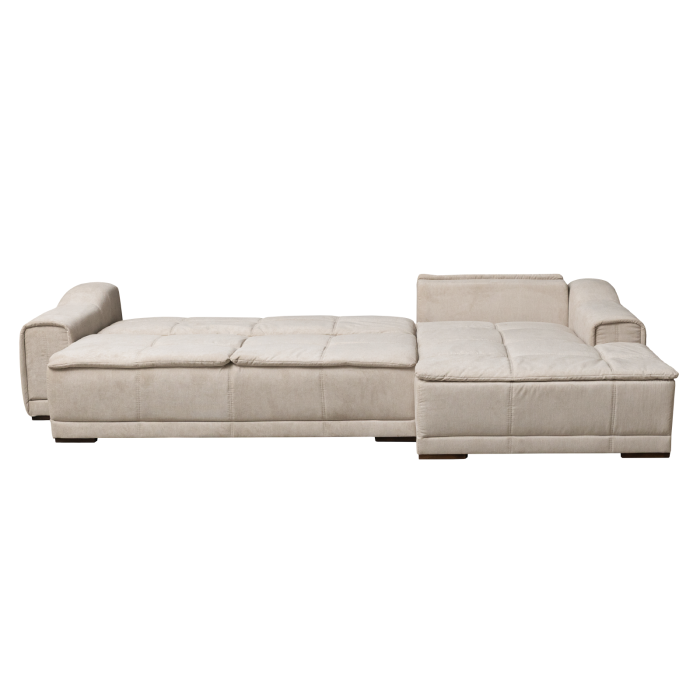 Coltar extensibil OSLO 3S1, cu arcuri si lada depozitare, colt stanga, bej, 360x190x100 cm [3]