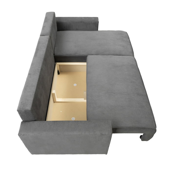 Coltar extensibil PORTA, cu arcuri si lada depozitare, colt interschimbabil, 238x150x90 cm [4]