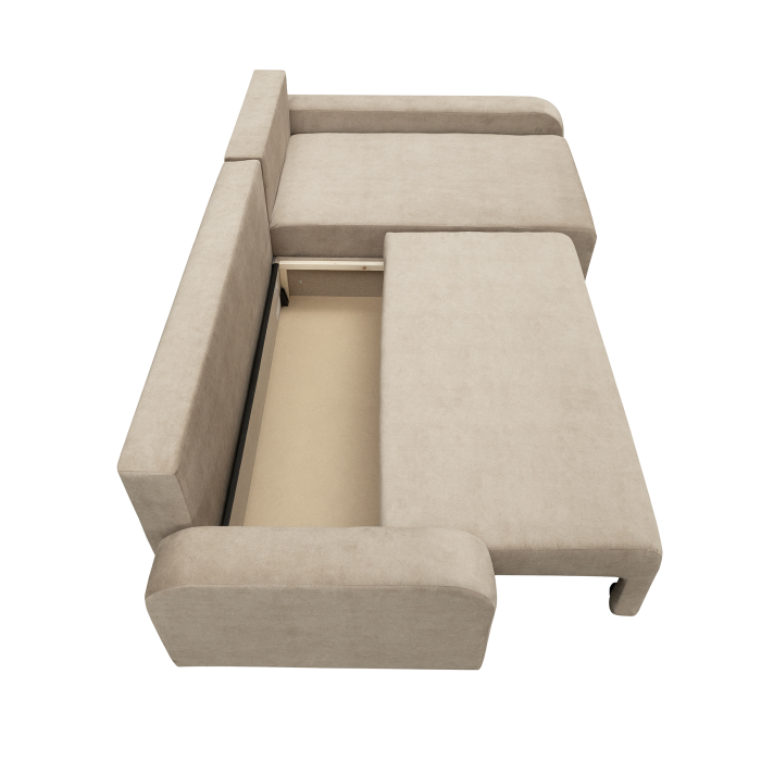 Coltar extensibil RIO, cu arcuri si lada depozitare, colt interschimbabil, 235x140x83 cm [4]