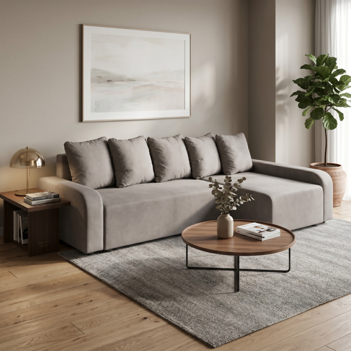 Coltar extensibil RIO, cu arcuri si lada depozitare, colt interschimbabil, 235x140x83 cm [7]