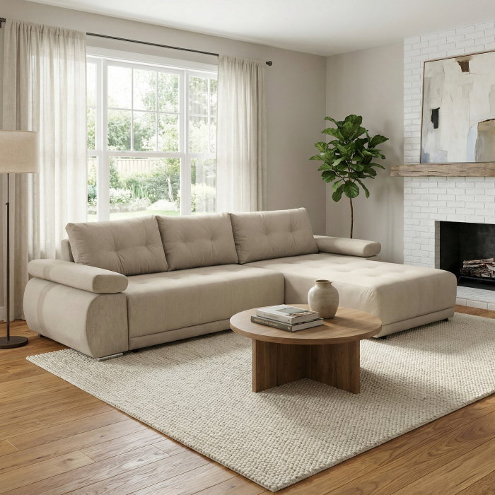 Coltar extensibil SAINT TROPEZ, cu arcuri si lada depozitare, colt interschimbabil, 315x204x85 cm [8]