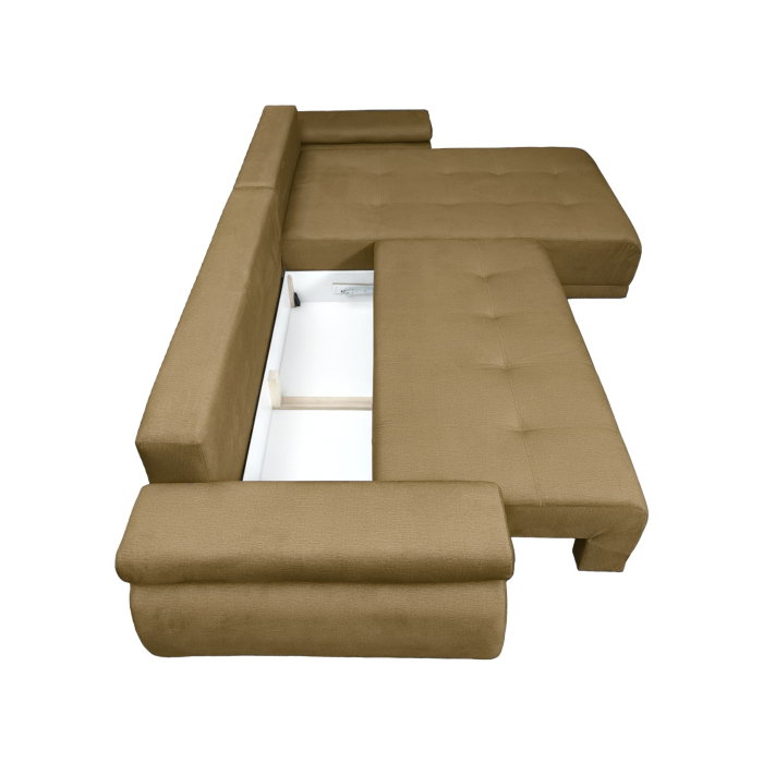 Coltar extensibil SAINT TROPEZ, cu arcuri si lada depozitare, colt interschimbabil, 315x204x85 cm [5]