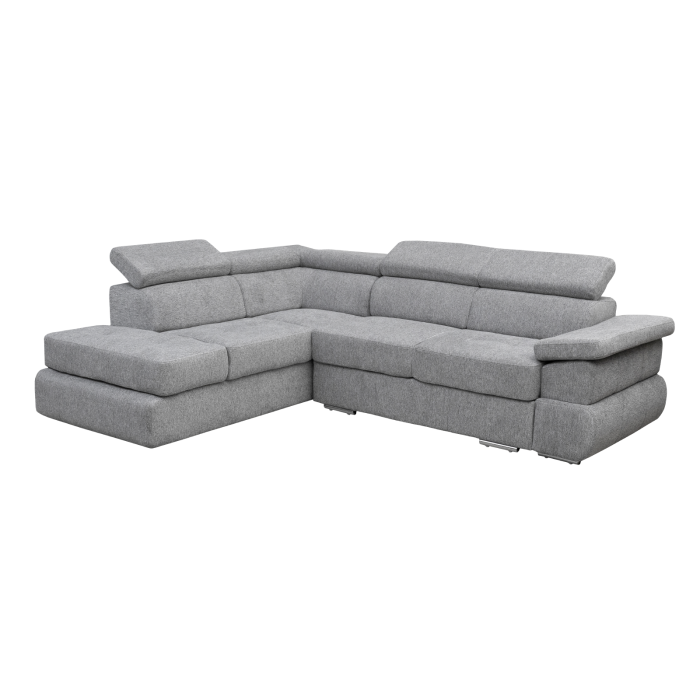 Coltar extensibil TIVOLI 2S3, cu arcuri si lada depozitare, colt stanga, gri, 285x225x90 cm [2]