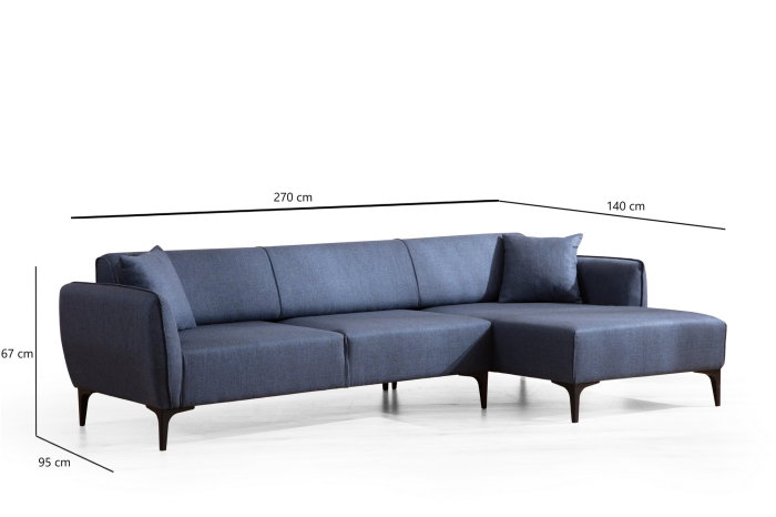 Coltar fix BELISSIMO, colt stanga sau dreapta, 270x140x67 cm [8]